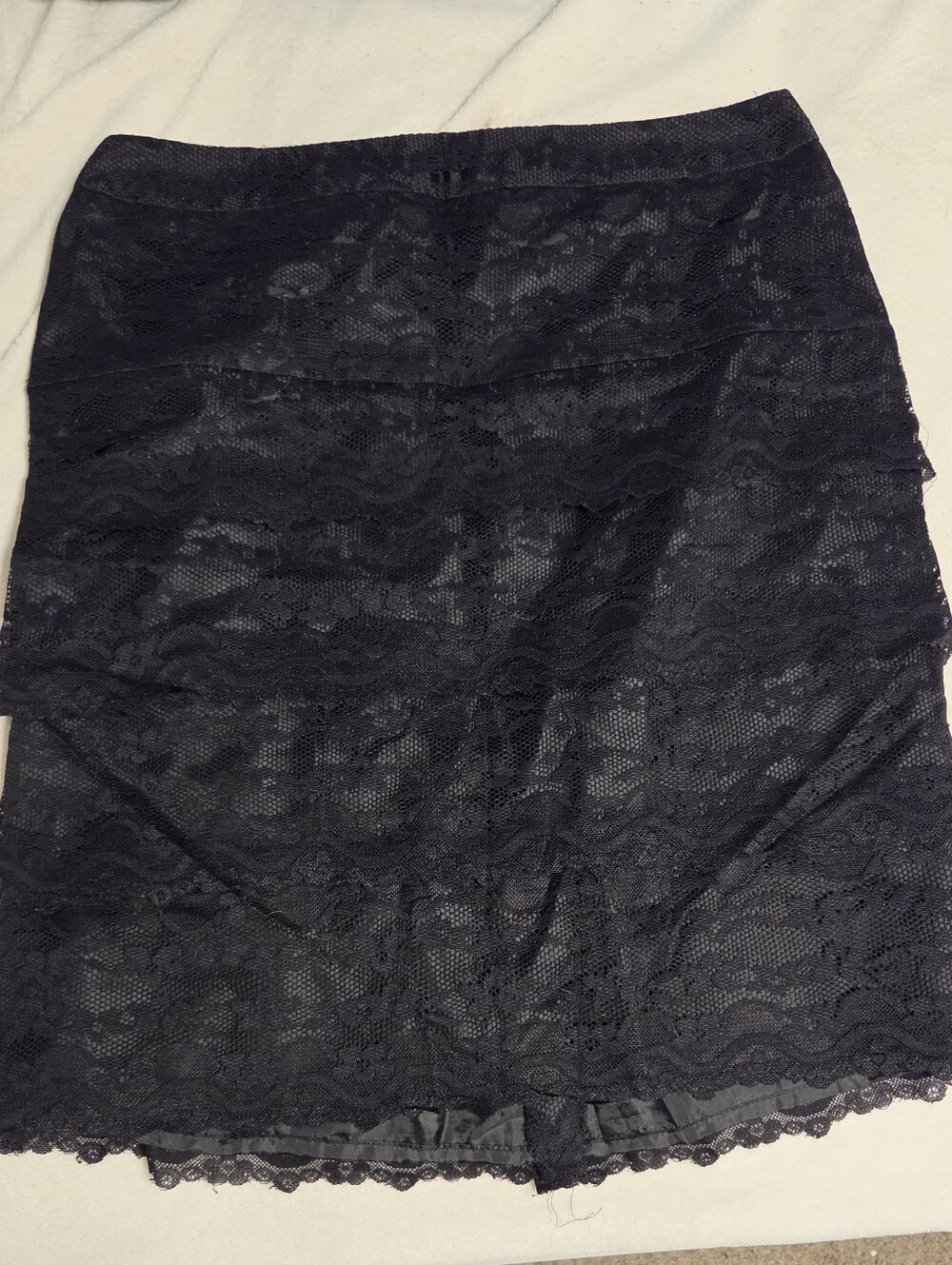 Black lace skirt